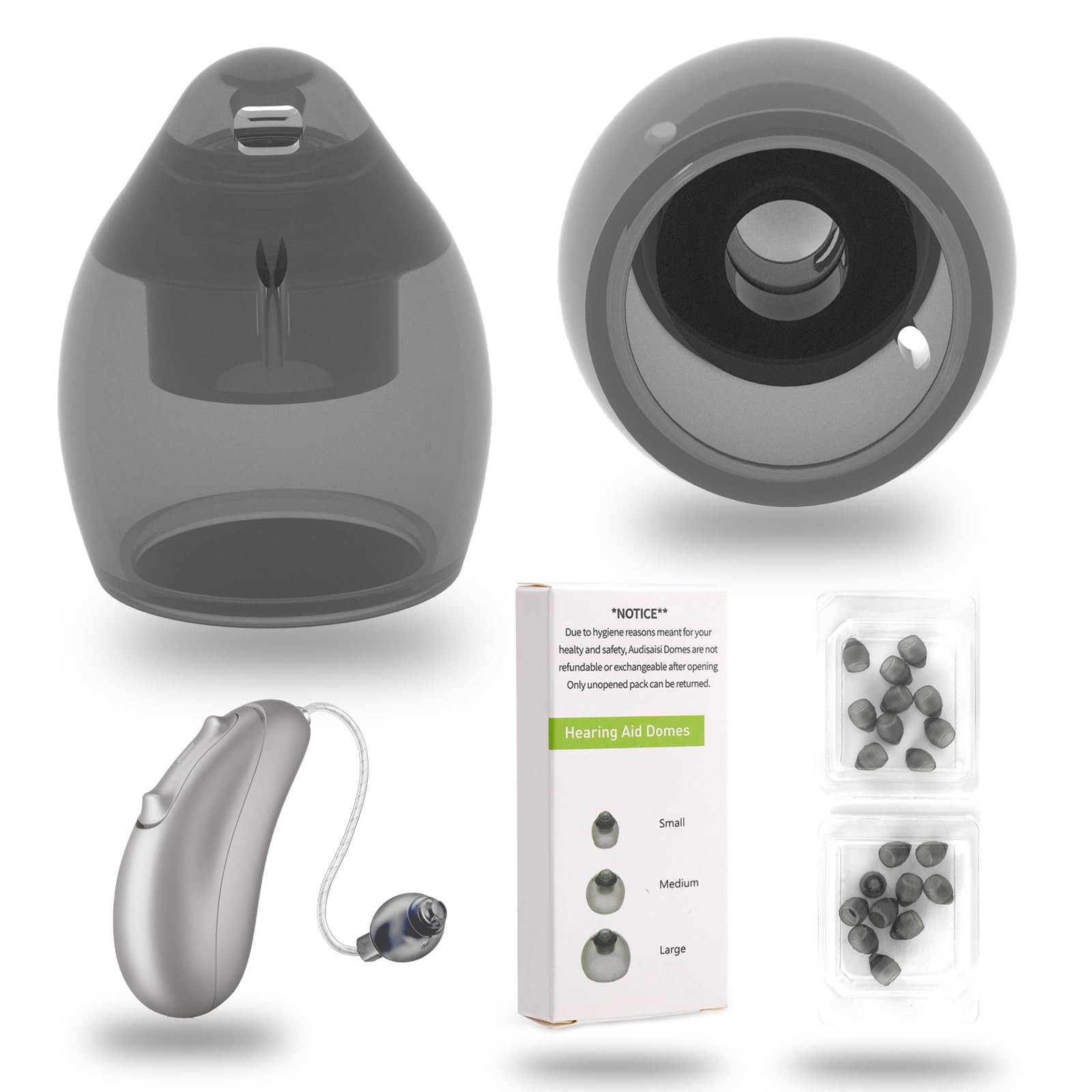 20 pcs Phonak Vented 4.0 Hearing Aid Domes Small Size (0.29inch=7.5mm),Phonak Hearing aid Accessories,Hearing Aids Domes for Phonak Audeo Marvel Paradise Lumity Accessory