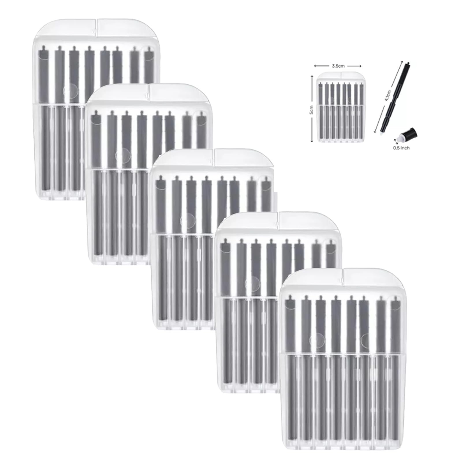 (5-Pack, 40 Filters) Hearing Aid Wax Guards Filters Compatible with Phonak 098-0282, Wax Traps Replacement Accessories Fit for Resound Hearing Aids Daily Cleaning Supplies