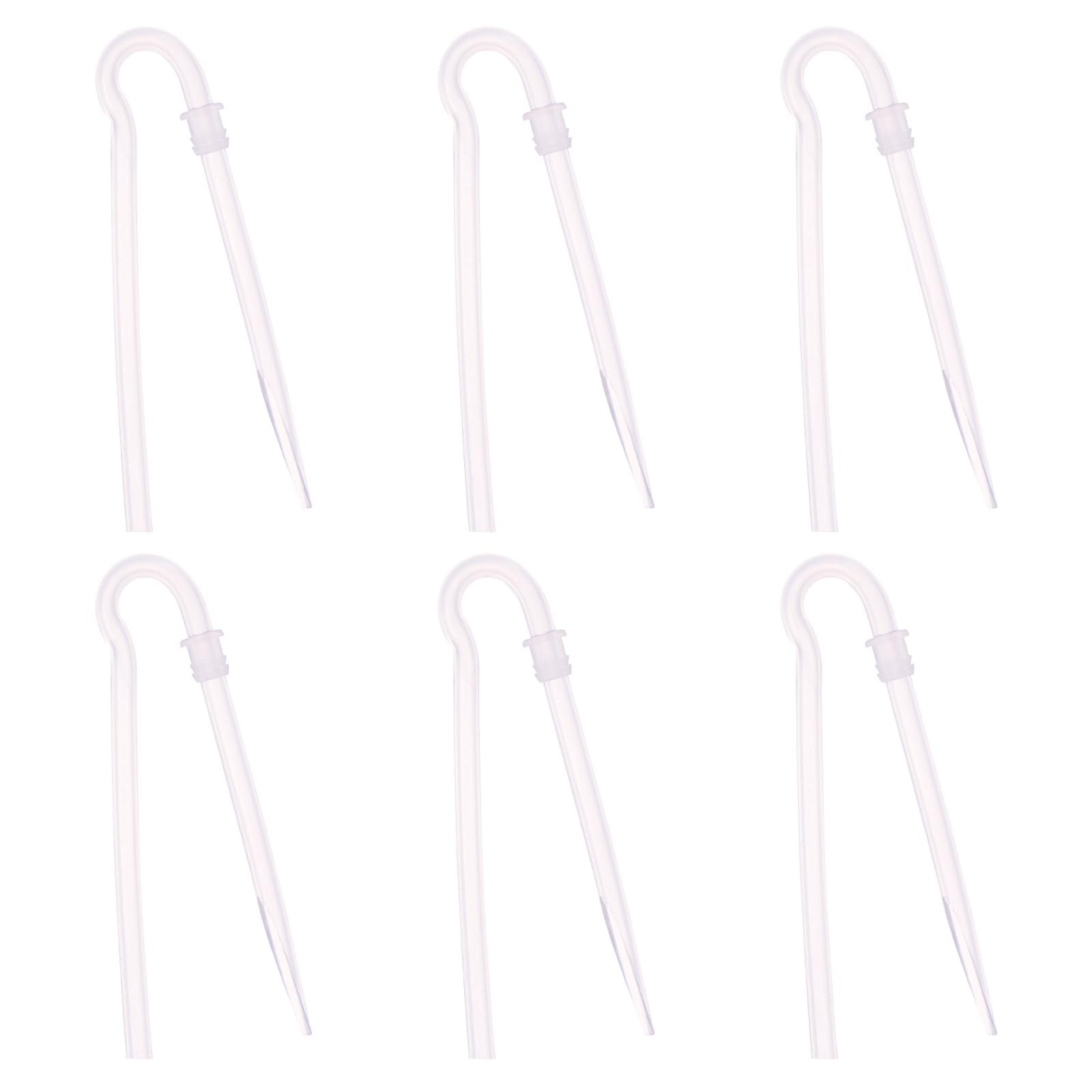 6pcs Hearing Aid Tubes, 2x3.6mm/0.08x0.14in Flexible BTE Hearing Aid Sound Tubing Replacement Amplifiers Ear Tubes Accessory for Cleaning and Maintenance(Transparent)