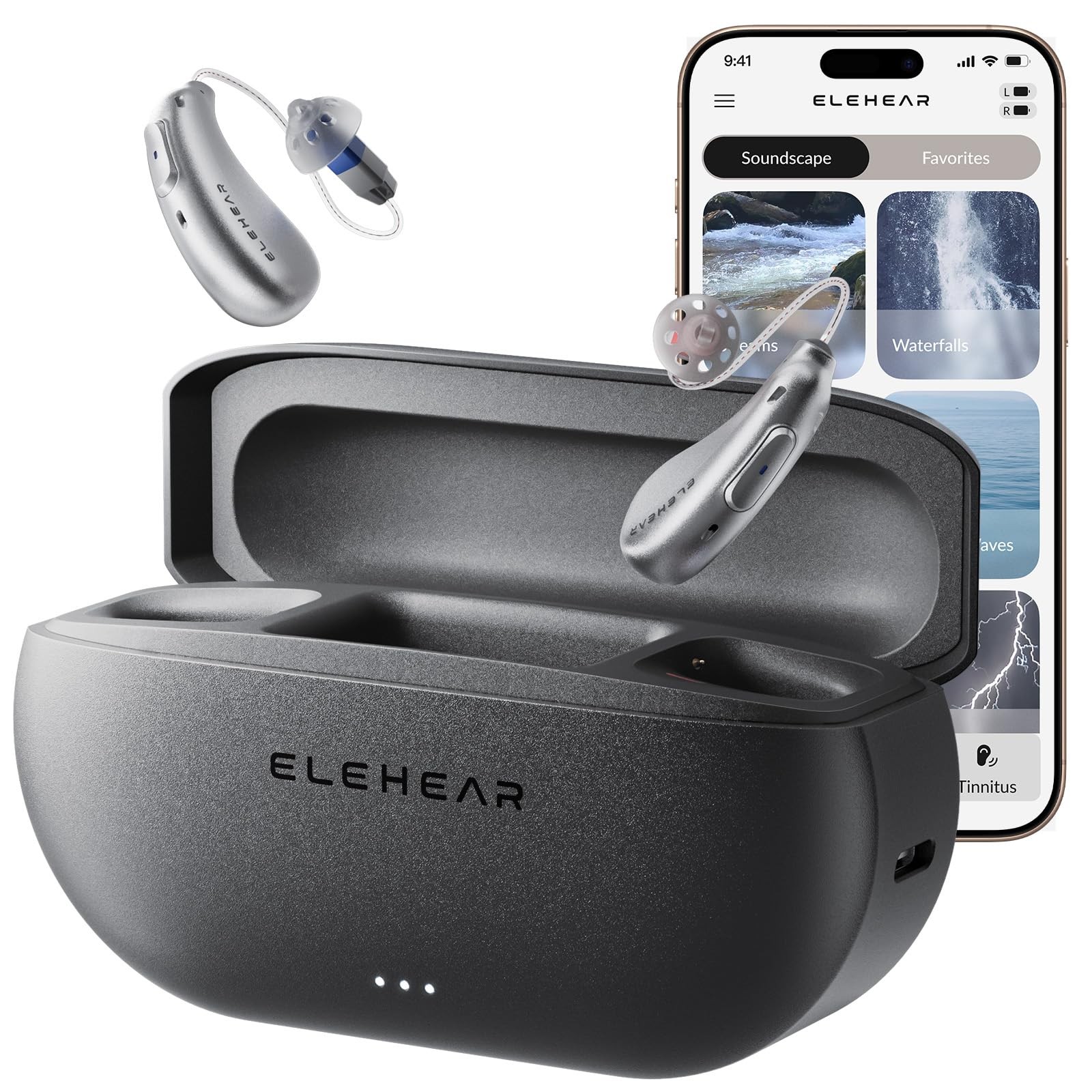 ELEHEAR-Beyond Hearing Aids, OTC Rechargeable Bluetooth Hearing aids for Seniors and Adults with AI Noise Cancellation, Superior Sound Quality, Bluetooth 5.3 and App Control