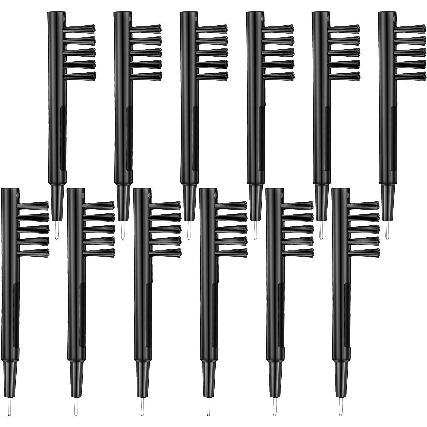 Mudder 12 Pieces Hearing Aid Cleaning Tools Kits Hearing Aid Amplifier Cleaner Brushes Accessories with Wax Loop and Magnet Gifts for Relatives and Friends